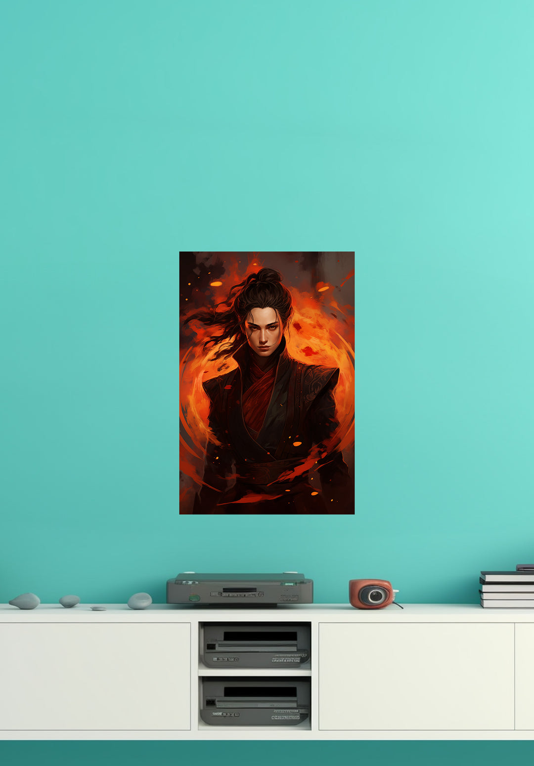 Flaming Woman - Wall Poster