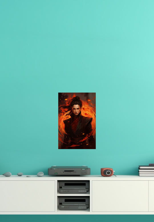 Flaming Woman - Wall Poster