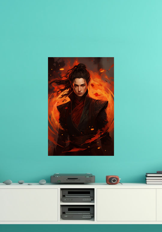 Flaming Woman - Wall Poster